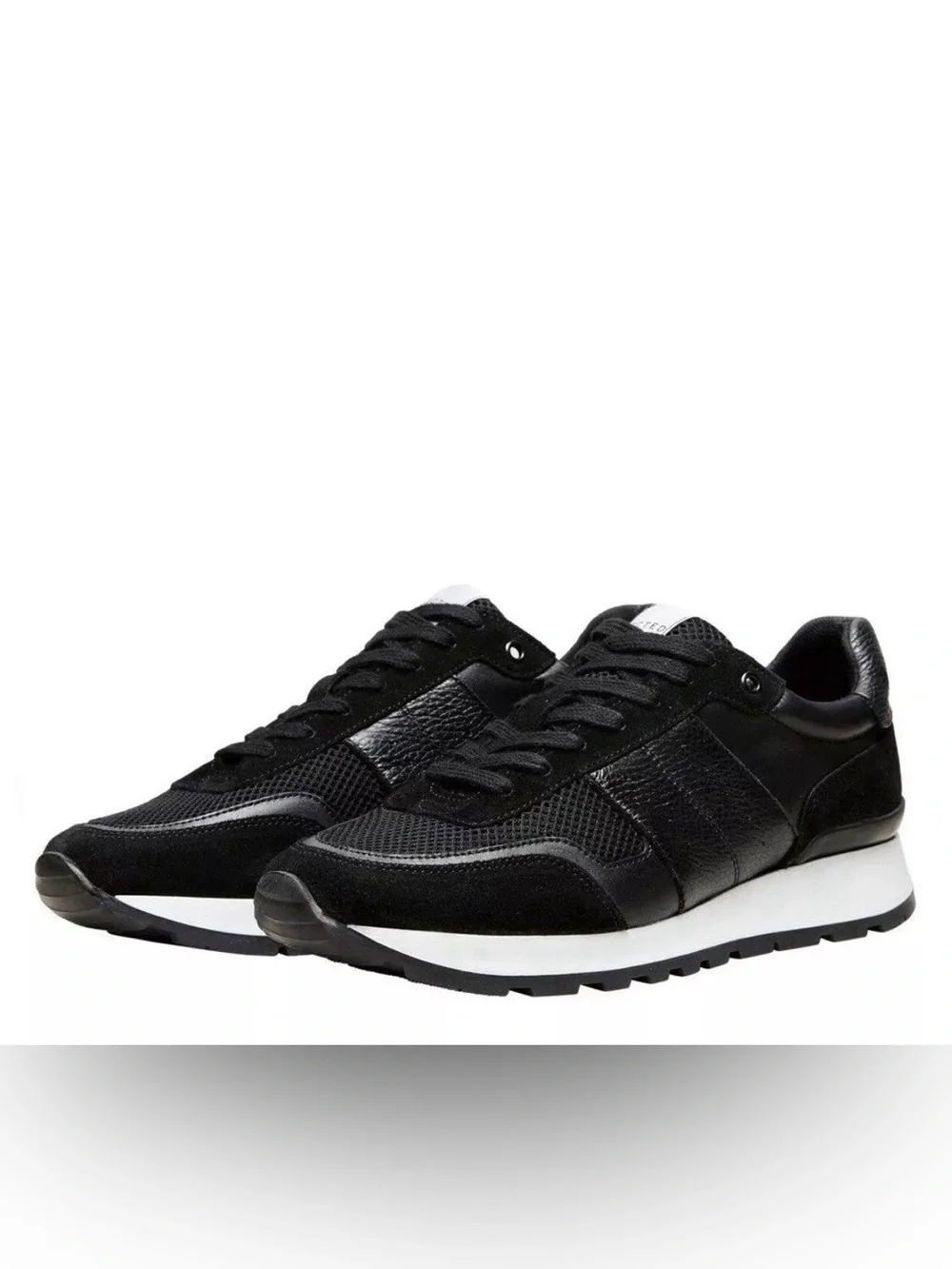 Selected Homme Running Sneakers Shoes Frank Mix Runner Size 7.0 Black